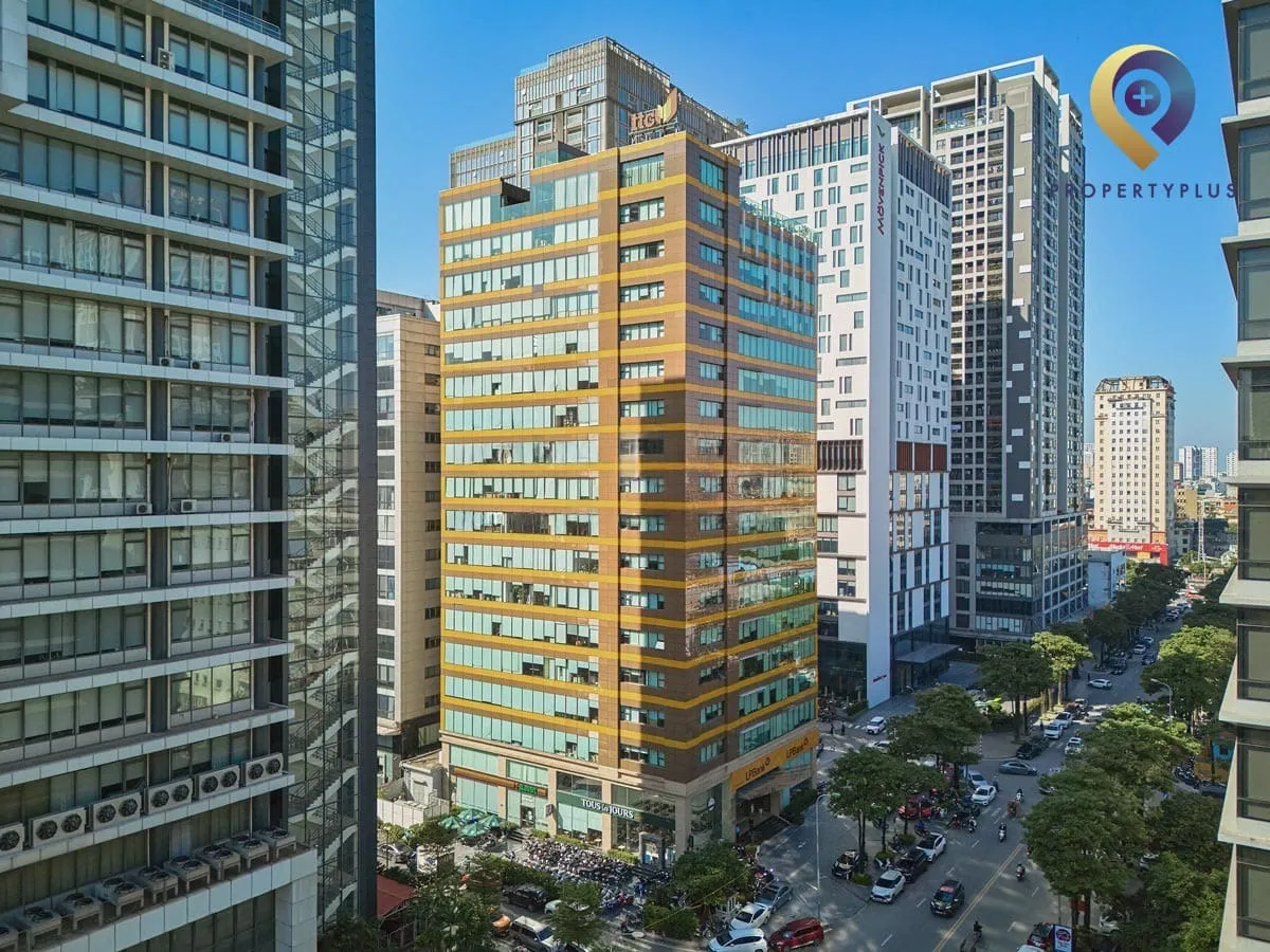 Toàn cảnh tòa nhà TTC Tower trên phố Duy Tân, Cầu Giấy, Hà Nội